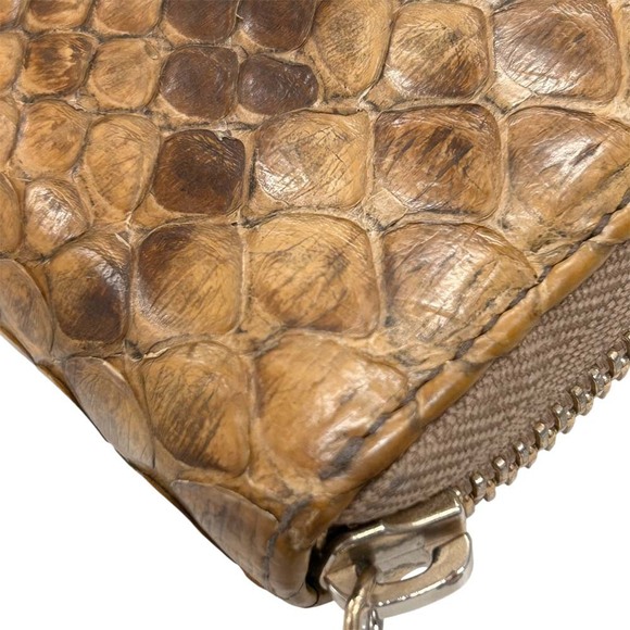 Gucci Python Zip Around Wallet Beige - Picture 13 of 13